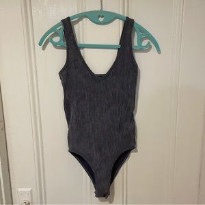 Navy/gray bodysuit